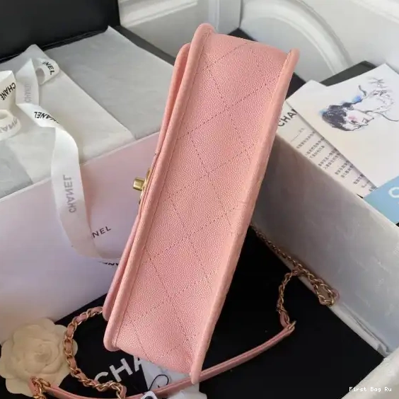 First Bag Ru HANDLE BAG WITH TOP SMALL CHANEL FLAP 0625